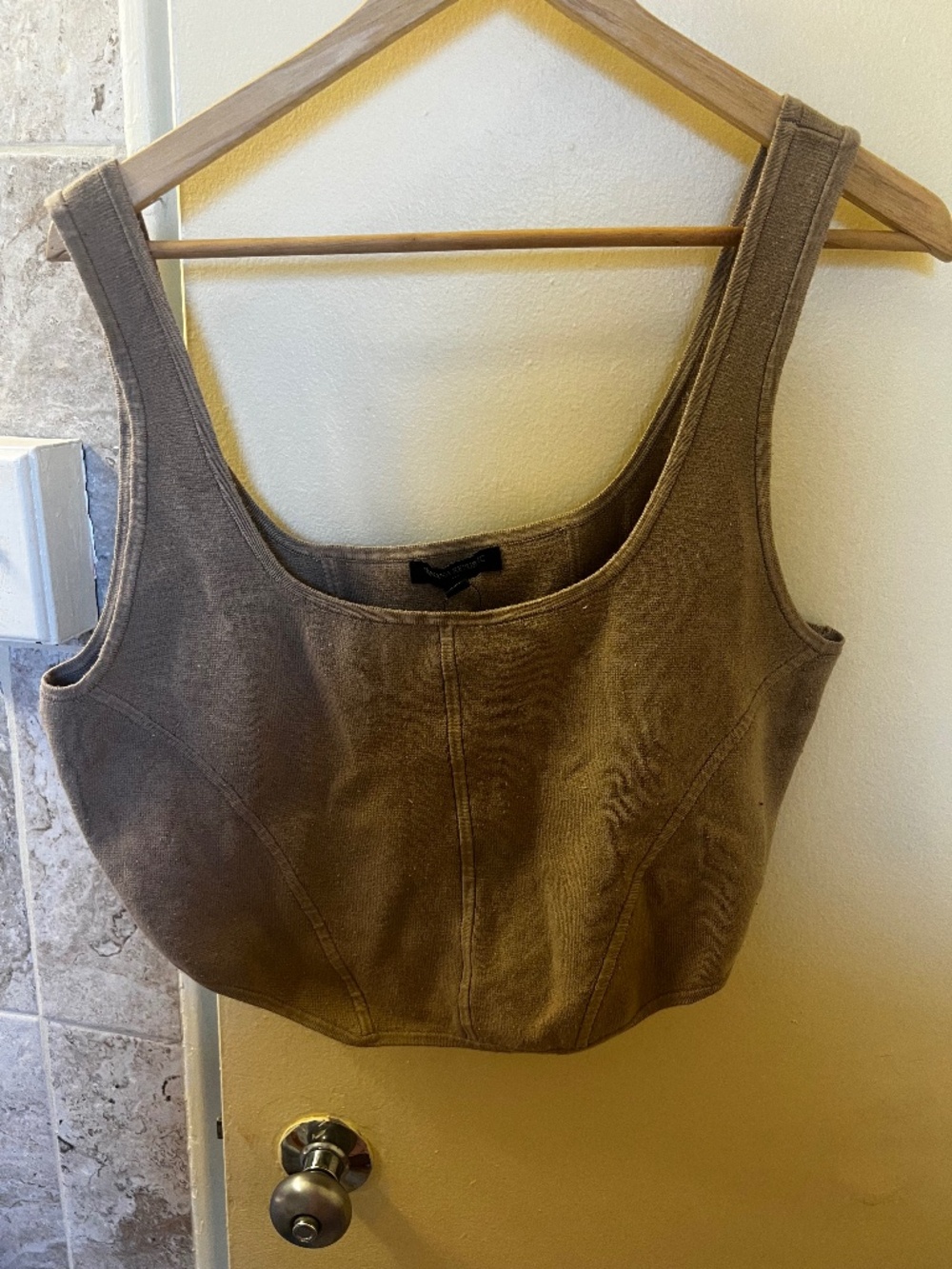 Knit Tan Corset Top